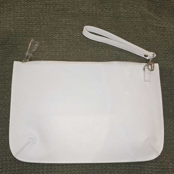 White House Black Market Floral Studded Clutch Spring Easter Hydrangea Purple - Picture 3 of 10